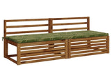 2-Piece Bench Cushions SOEST 2 pcs 100% Polyester Leaf Design 949415