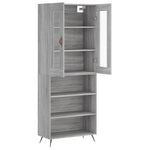 Highboard Grey Sonoma 69.5x34x180 cm Engineered Wood 3198703
