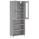 Highboard Grey Sonoma 69.5x34x180 cm Engineered Wood 3198703