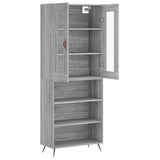 Highboard Grey Sonoma 69.5x34x180 cm Engineered Wood 3198703