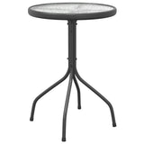 Garden Dining Set Black, Anthracite Steel, Textilene, Glass 3203728