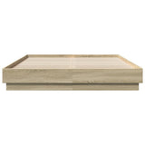 Bed Frame without Mattress Sonoma Oak 150x200 cm King Size 3209851
