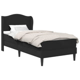 Bed Frame with Headboard Black 90 x 190 cm Faux Leather 3415269
