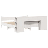 Bed Frame without Mattress White 200x200 cm Solid Wood Pine 3323288