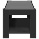 ZNTS Coffee Table with LED Black 93x53x45 cm Engineered Wood 847554