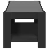 ZNTS Coffee Table with LED Black 93x53x45 cm Engineered Wood 847554