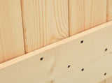 Sliding Door 2 pcs Natural and Black Solid Pine Wood 3444879