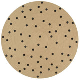 Handmade Rug Jute with Print Polka Dot 150 cm 133688