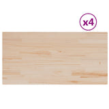 Table Tops 4 pcs 100x50x2.5 cm Rectangular Solid Wood Pine 847436