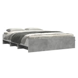 Bed Frame Concrete grey Engineered wood, Plywood Double Bed Frame 3295642