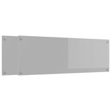 Kitchen Backsplash 2 pcs Light Grey 120 x 40 cm Tempered Glass 3415503