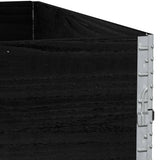 Garden Planter Black 100x100 cm Solid Wood Pine 3295400