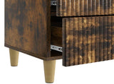 Bedside Cabinet Smoked Oak 62 x 34.5 x 48 cm Engineered Wood 894550