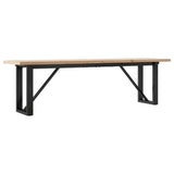 Coffee Table O-Frame 160x40x45.5 cm Solid Wood Pine and Steel 3282734