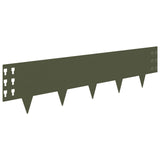 Lawn Edging 30 pcs 100 x 25 cm Steel Olive Green 8008613