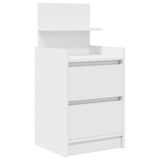 Bedside Cabinet with 2 Drawers White 38x34x80 cm 861355