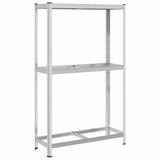 2-Layer Tyre Shelf Silver 110x40x180 cm Steel&Engineered Wood 4016968