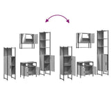4 Piece Bathroom Furniture Set Grey Sonoma Engineered Wood 3214708
