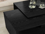 Coffee Table Set 2 pcs Black Oak Engineered Wood 8000261