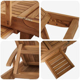 Sun lounger Folding with Cushion 2 pcs Brown Solid Teak Wood 42008013