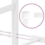 Metal Bed Frame without Mattress with Footboard White 75x190cm 355422