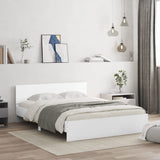 Bed Frame White Engineered wood 140x200 cm Durable Bed Frame 3207483