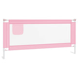 Toddler Safety Bed Rail Pink 200x25 cm Fabric 10206
