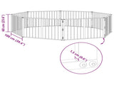 Dog Gate 8 pcs Black 100 x 60 cm Galvanised Steel 891999