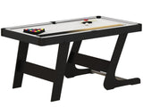 3.5ft Folding Pool Table, Snooker Table with Two Cues, 16 Balls, Chalk, Triangle, Brush - Grey T3398P425030