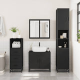 Bathroom Cabinet Black 35x37.5x100 cm Engineered Wood 849249