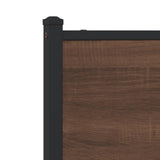 Metal Bed Frame without Mattress Brown Oak 150x200 cm 4007924