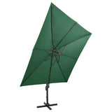 Cantilever Garden Parasol Green Polyester Large Rotatable 312345