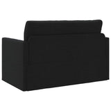 2-Seater Folding Sofa Bed Black 124 x 71 x 78 cm Fabric 42030514