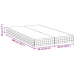 Mattress 2 pcs White and Grey 60 x 200 cm Bonell Spring 4106441