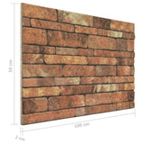 3D Wall Panels with Brown Brick Design 10 pcs EPS 149583