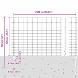 Wild Fence with Posts 25 x 1.2 m 3337126