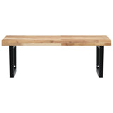 Basin Shelf Wall Mounted Steel and Solid Wood Acacia 3302911