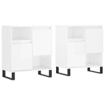 Sideboards 2 pcs High Gloss White Engineered Wood 3190135