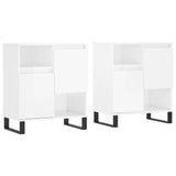 Sideboards 2 pcs High Gloss White Engineered Wood 3190135