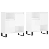Sideboards 2 pcs High Gloss White Engineered Wood 3190135