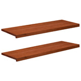 Window Sills 2 pcs Brown 110 x 40 x 2 cm Solid Beech Wood 42048283