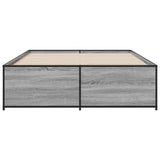 Bed Frame without Mattress Grey Sonoma 120x190 cm Small Double 3279910