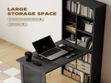 Three-Part Work Desk, with Storage and Chalkboard - Black T3398P551736
