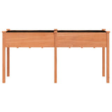 Planter with Liner Brown 161x45x76 cm Solid Wood Fir 364237