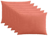 Cushion Cover 6 pcs ALMELO Red Orange 70 x 70 cm Corduroy 915598