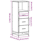 Bathroom Cabinet Sonoma Oak 35x37.5x100 cm Engineered Wood 849250