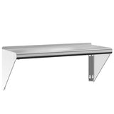 Wall Shelf 75x30x31 cm Silver Stainless Steel 30275