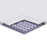 Mattress Topper White 80 x 200 x 6 cm Jaquard Fabric 4106199