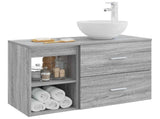 Bathroom Furniture Set 2 pcs Grey Sonoma Engineered Wood 3403877