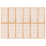 ZNTS Folding 6-Panel Room Divider Japanese Style 240x170 cm 352086